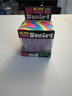 Nee Doh Nice Cube Swirl Kids Squishy Toy - Purple